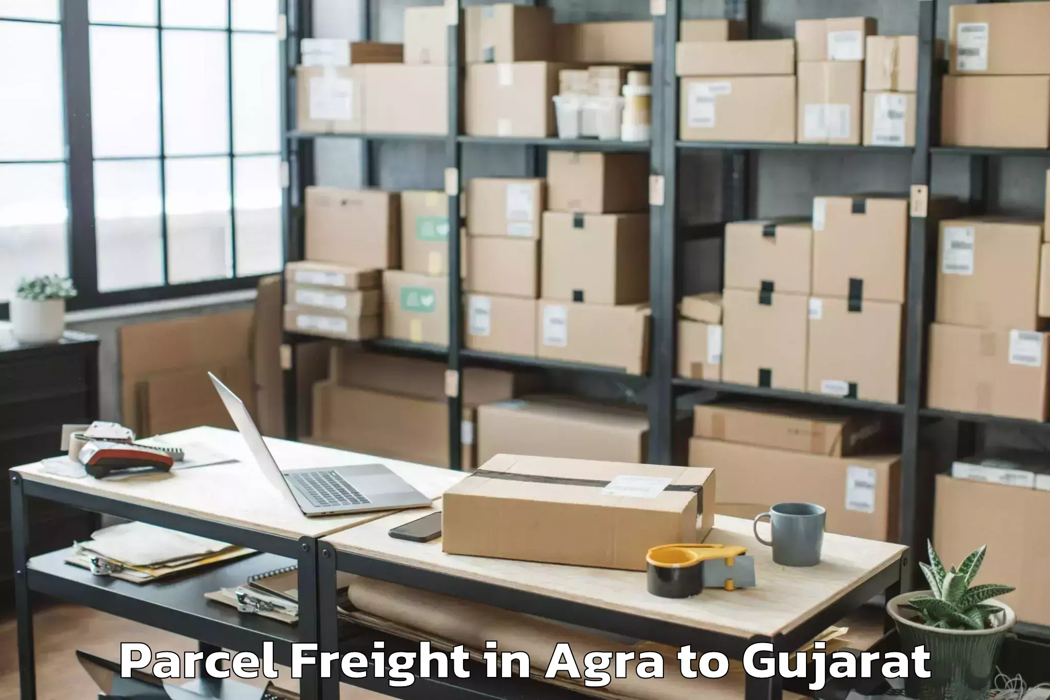 Easy Agra to Bhayavadar Parcel Freight Booking